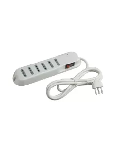 Bticino 3653d multitoma 6 tomas 10a con cable blanco